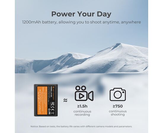 K&F CONCEPT Kit Carregador duplo + 2 baterias LP-E10