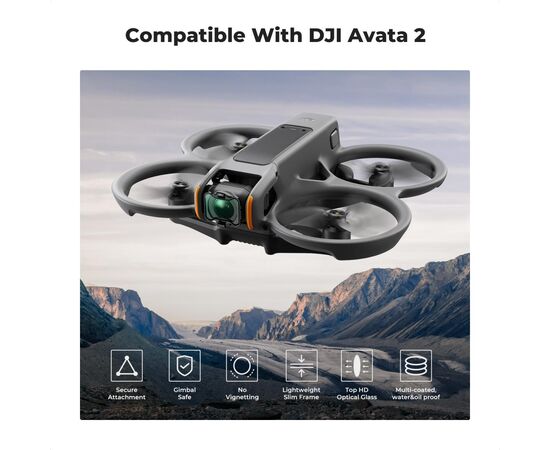 K&F CONCEPT Kit Filtros UV+PL+ND4+ND8+ND16+ND32 para DJI Avata 2