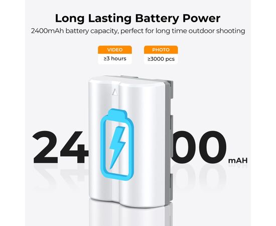 K&F CONCEPT Bateria com Carregamento USB-C NP-W235 2400mAh