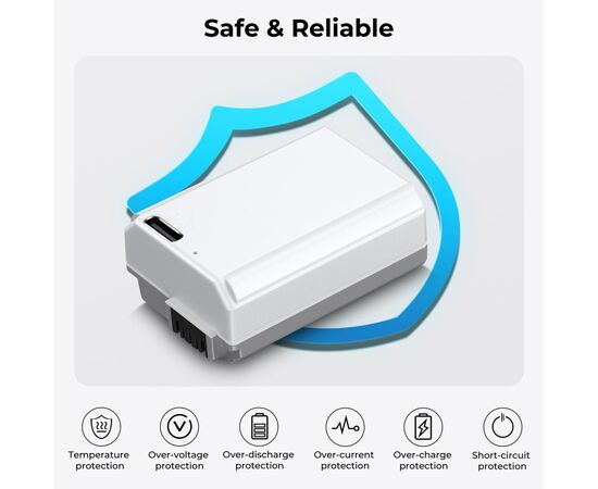 K&F CONCEPT Bateria com Carregamento USB-C NP-FW50 1100mAh