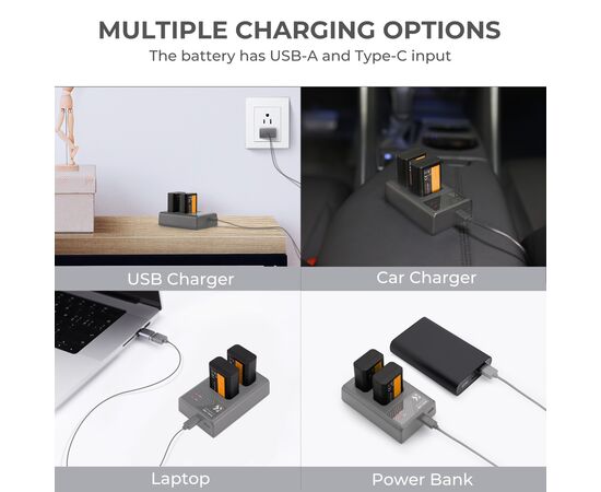 K&F CONCEPT Bateria NP-FW50 1100mAh