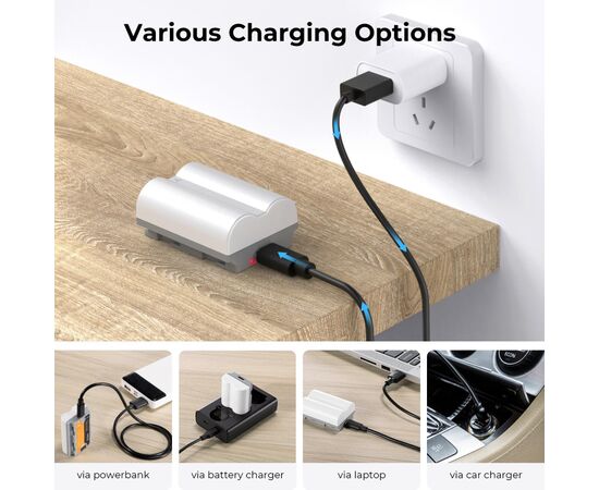 K&F CONCEPT Bateria com Carregamento USB-C NP-W235 2400mAh