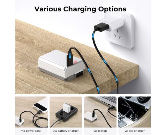 K&F CONCEPT Bateria com Carregamento USB-C NP-FW50 1100mAh