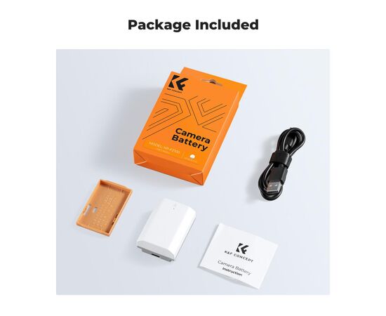 K&F CONCEPT Bateria com Carregamento USB-C NP-Z100 2400mAh
