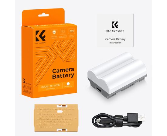 K&F CONCEPT Bateria com Carregamento USB-C NP-W235 2400mAh