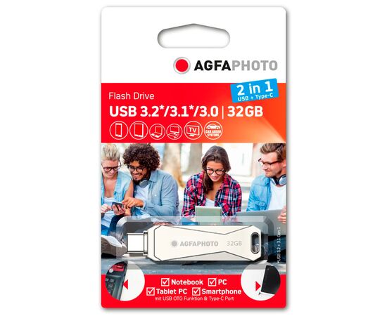 AGFAPHOTO Pen Drive USB 3.0 2in1 32GB USB-C