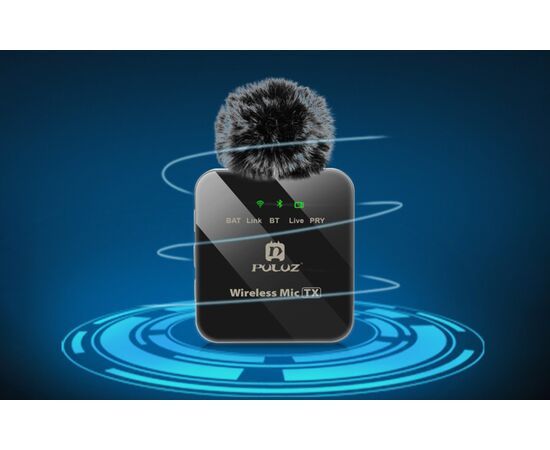 PULUZ Microfone de Lapela Sem Fio