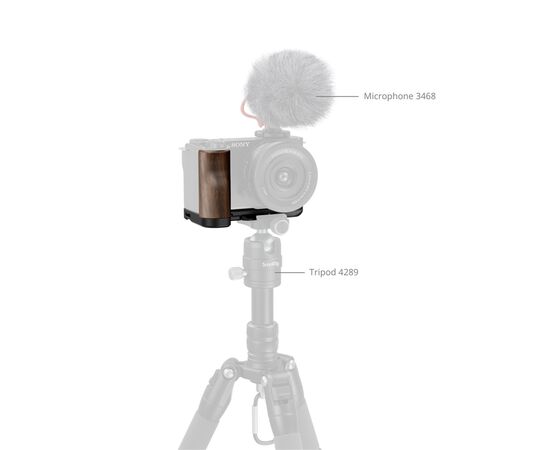 SMALLRIG 4864 L-Bracket com Punho de Madeira para Sony ZV-E10 II