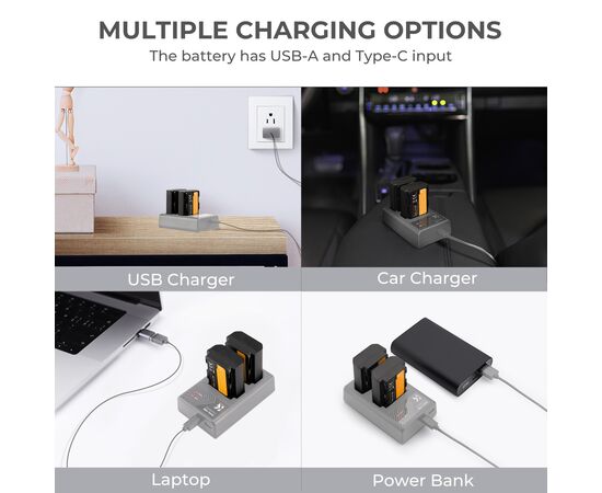 K&F CONCEPT Bateria NP-FZ100 2000mAh