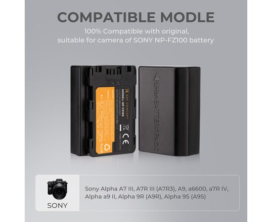 K&F CONCEPT Bateria NP-FZ100 2000mAh