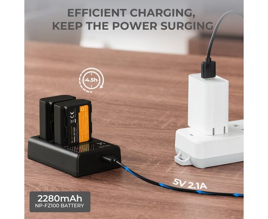 K&F CONCEPT Bateria NP-FZ100 2000mAh