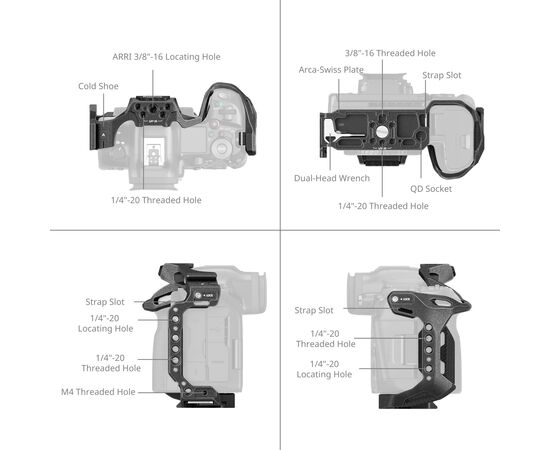 SMALLRIG 4975 Cage Black Mamba para Canon EOS R5 Mark II