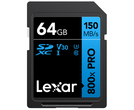 LEXAR Professional SDHC 800x 150MB/s Classe 10 U1 UHS-I 4K - 64GB