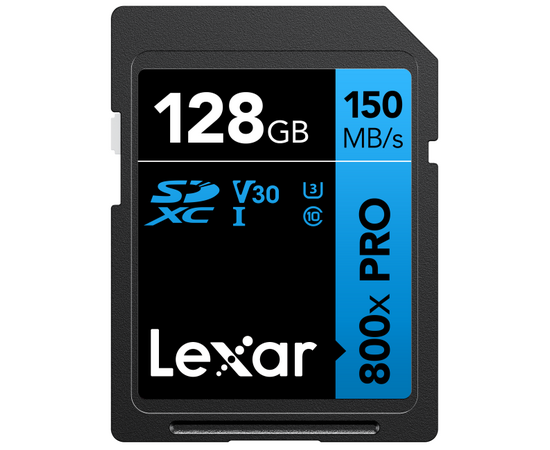 LEXAR Professional SDXC 800x 150MB/s Classe 10 U1 UHS-I 4K - 128GB
