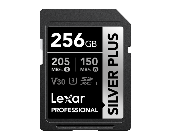 LEXAR Professional SDXC Silver Plus 205MB/s U3 UHS-I 4K - 256GB