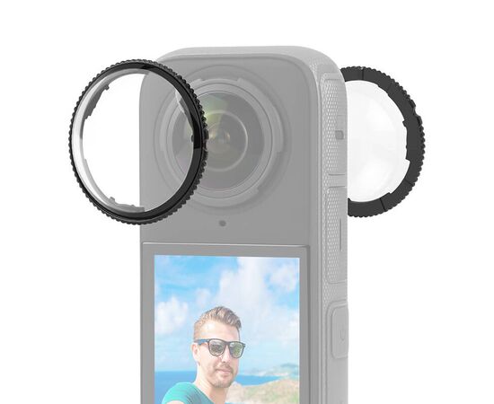 PULUZ Protetor de Lentes em Vidro para Insta360 X4