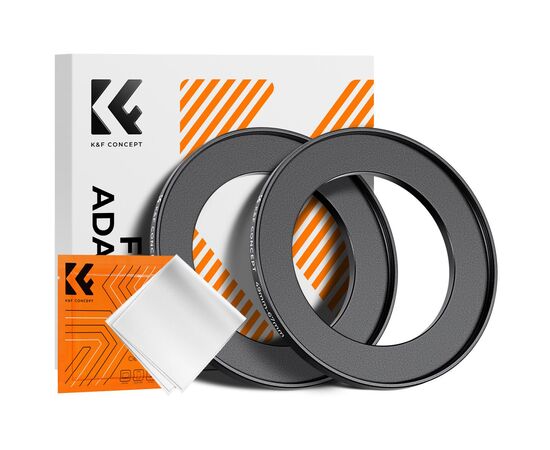 K&F CONCEPT Adaptador de Filtro Step-Up 49mm - 67mm + 2 Panos de Limpeza