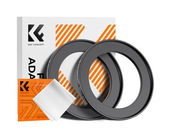 K&F CONCEPT Adaptador de Filtro Step-Up 52mm - 67mm + 2 Panos de Limpeza