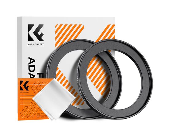 K&F CONCEPT Adaptador de Filtro Step-Up 55mm - 67mm + 2 Panos de Limpeza