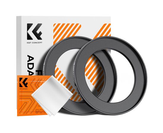 K&F CONCEPT Adaptador de Filtro Step-Up 58mm - 77mm + 2 Panos de Limpeza