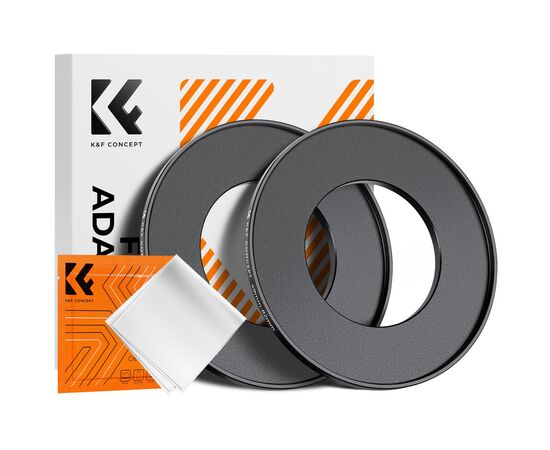 K&F CONCEPT Adaptador de Filtro Step-Up 49mm - 82mm + 2 Panos de Limpeza