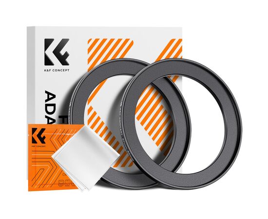 K&F CONCEPT Adaptador de Filtro Step-Up 67mm - 82mm + 2 Panos de Limpeza