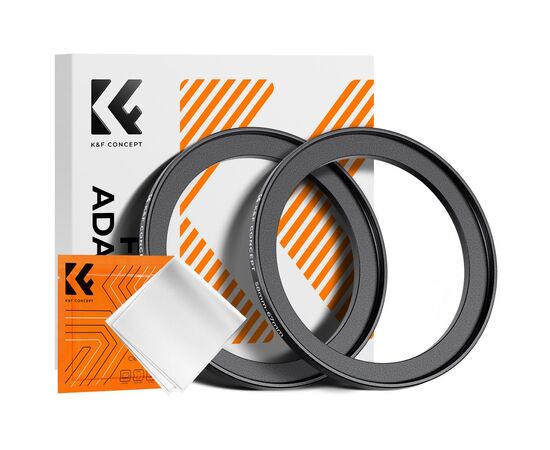 K&F CONCEPT Adaptador de Filtro Step-Up 58mm - 67mm + 2 Panos de Limpeza
