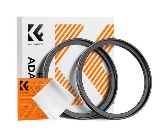 K&F CONCEPT Adaptador de Filtro Step-Up 67mm - 72mm + 2 Panos de Limpeza