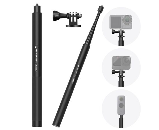 K&F CONCEPT Seltie Stick com Adaptador de Action Cam 153cm
