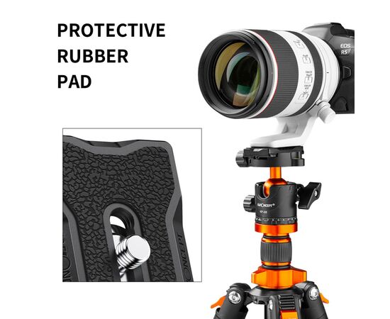 K&F CONCEPT Sapata de Libertação Rápida para Tripé de Fotografia