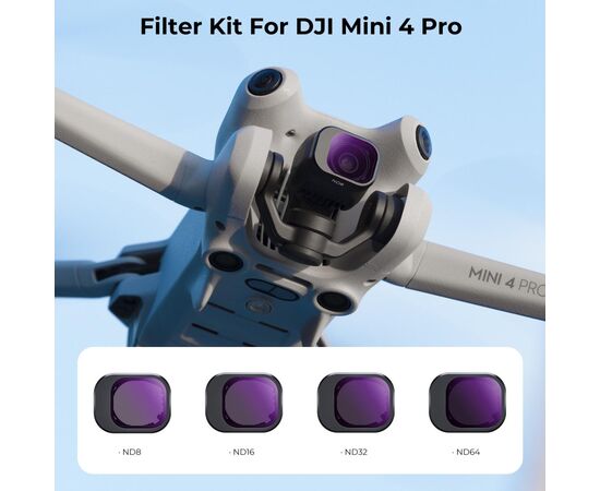 K&F CONCEPT Kit Filtros ND8+ND16+ND32+ND64 para DJI Mini 4 Pro