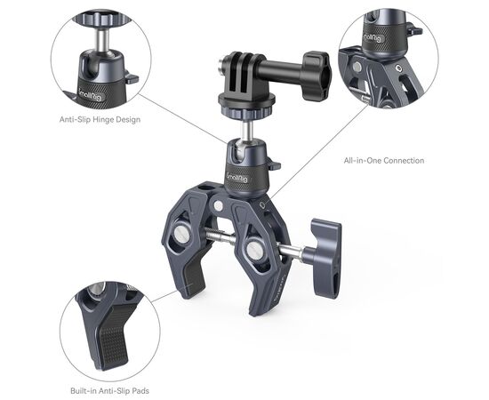 SMALLRIG 4102 Super Grampo com suporte de Cabeça de Bola para Action Cams