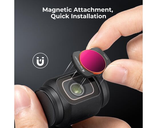 K&F CONCEPT Kit Filtros Magnéticos ND8/PL + ND16/PL + ND32/PL + ND64/PL para DJI Osmo Pocket 3