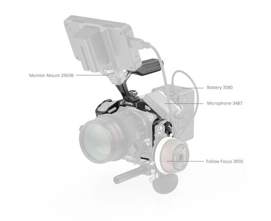 SMALLRIG 4976 Black Mamba Cage para Canon EOS R5 Mark II