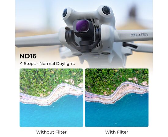 K&F CONCEPT Kit Filtros ND8+ND16+ND32+ND64 para DJI Mini 4 Pro