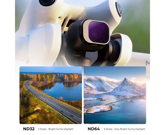 K&F CONCEPT Kit Filtros ND8+ND16+ND32+ND64 para DJI Mini 4 Pro