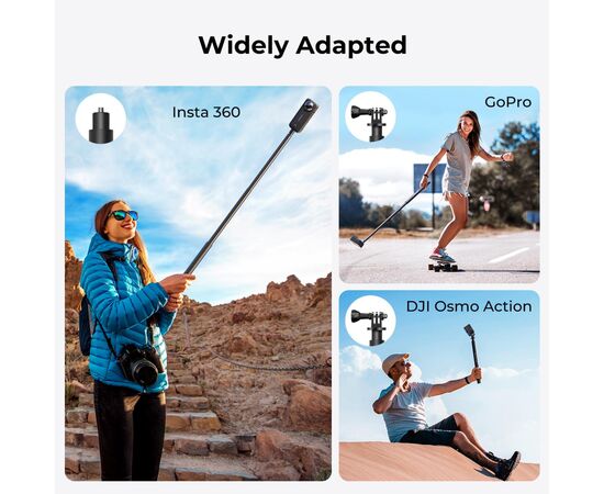 K&F CONCEPT Seltie Stick com Adaptador de Action Cam 153cm