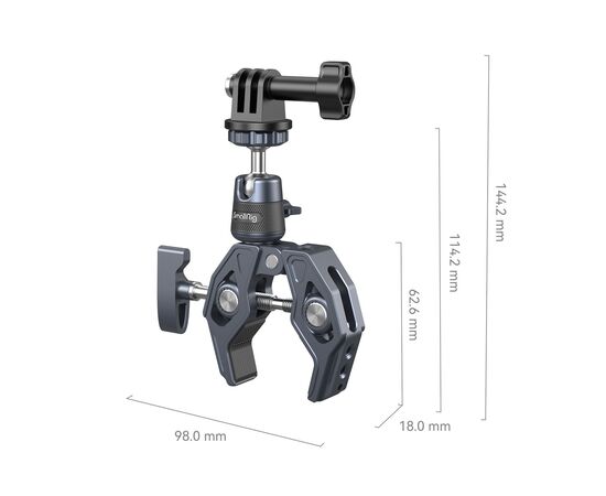 SMALLRIG 4102 Super Grampo com suporte de Cabeça de Bola para Action Cams