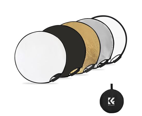 K&F CONCEPT Refletor Dobrável 5 em 1 60cm