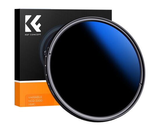 K&F CONCEPT Filtro Densidade Variável ND2-ND2000 NANO-C Series – 77mm