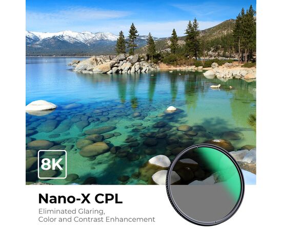 K&F CONCEPT Filtro Polarizador Nano-X MRC CPL 55mm