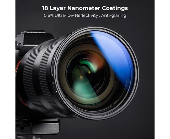 K&F CONCEPT Filtro Densidade Variável ND2-ND2000 NANO-C Series – 82mm