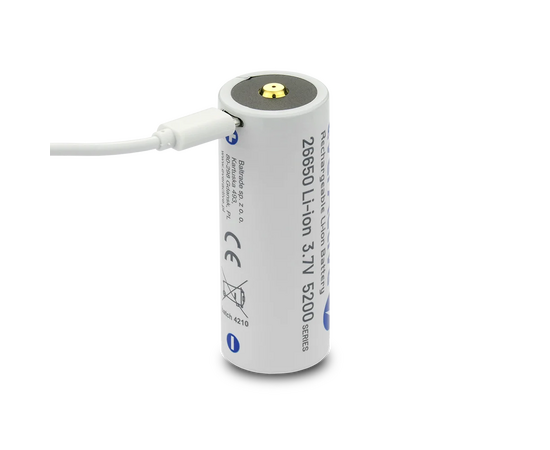 EVERACTIVE Pilha 26650 Recarregável Micro USB 5200mAh