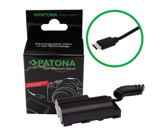 PATONA Acoplador Dummy NP-F com USB-C