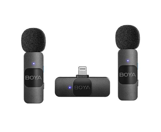 BOYA Microfone Lapela Duplo Wireless BY-V2 Lightning