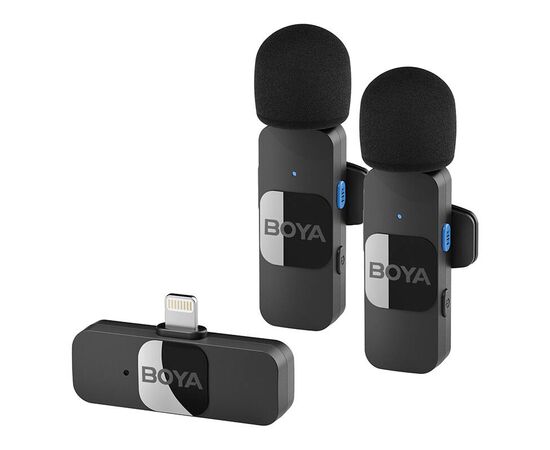 BOYA Microfone Lapela Duplo Wireless BY-V2 Lightning