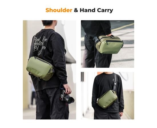 K&F CONCEPT  Bolsa de Ombro Alpha Camera Sling Bag KF13.157V2 10L - Verde