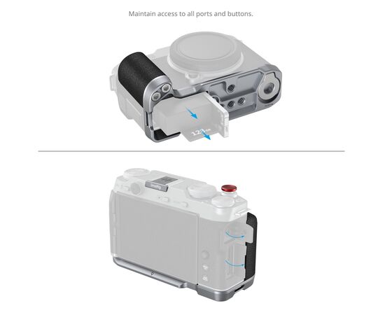 SMALLRIG 4875 L-Bracket Grip de Silicone Fujifilm X-M5 - Prata
