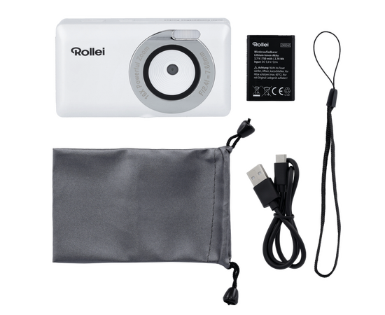 ROLLEI Câmera Compactline Pocket 50MP - Branco