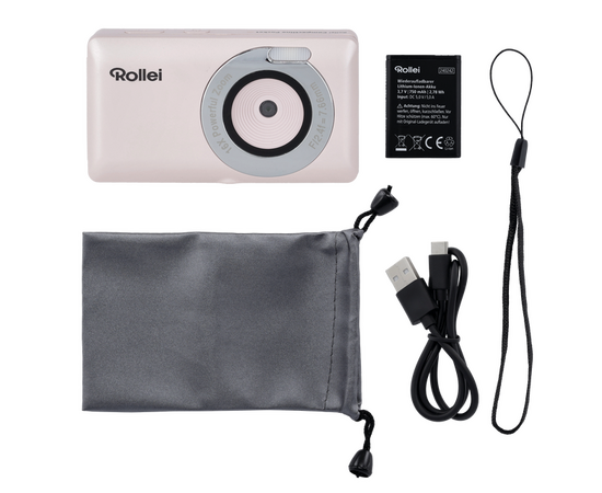 ROLLEI Câmera Compactline Pocket 50MP - Rosa